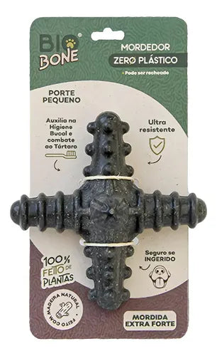 Mordedor Asterisco Biobone Cães Pequenos Madeira Brinquedo Pet 100% Natural Zero Plástico Mordida Extra Forte