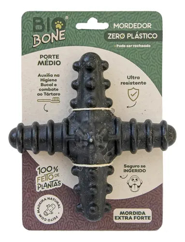 Biobone Mordedor Natural Asterisco para Cães Médio 1un Cor Madeira