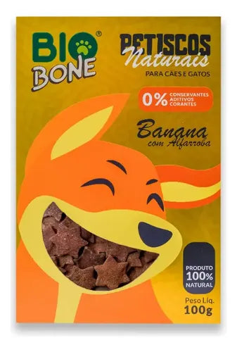 Biosnacks Petisco Banana Com Alfarroba Biobone Natural 100g